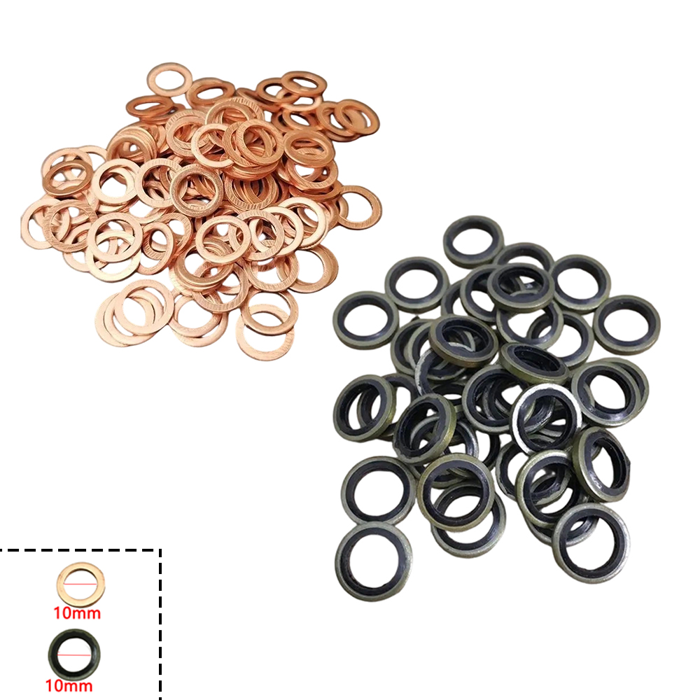 Motorcycle Brake Cable - Podkładka uszczelniająca miedziana M10, śruba do