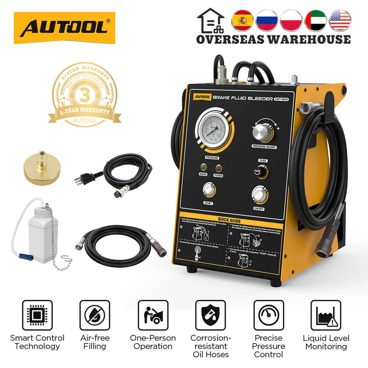 Brake Fluid - Odsysacz płynu hamulcowego AUTOOL AST603, narzędzie