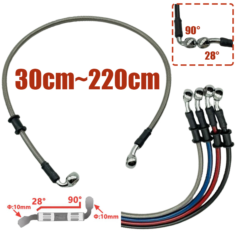 Motorcycle Brake Cable - Srebrny od 30 cm do 220