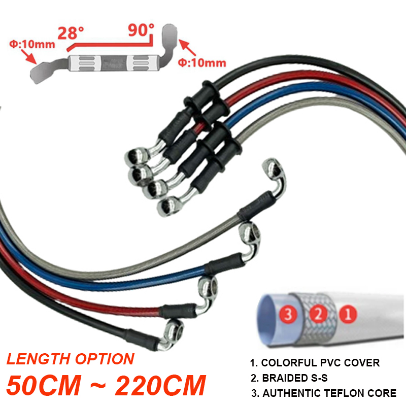 Srebrny od 30 cm do 220 cm 28  – Motorcycle Brake Cable recenzja i cena