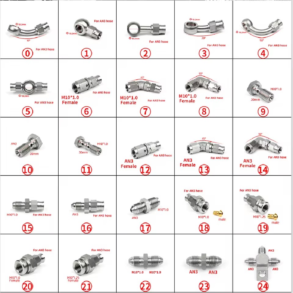 01PC AN3 AN4 Przewód hydraulic – Brake Line Motorcycle recenzja i cena